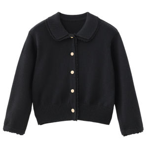 enhennbaby | Áo Cardigan Knit Cho Bé Gái Có Viền Ren