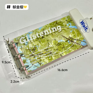 Portable Cherry Blossom Notebook Ins High Aesthetic Detachable 3 Hole Small Size Womens Spiral Bound Notebook Journal