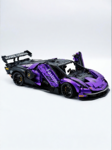TAIGAOLE | Gradient Pearl Purple Lamborghini SCV12 Building Blocks