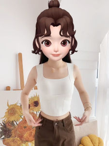 French Style Large Size Fishbone Strap Vest Womens Integrated Bra Autumn Winter Outerwear Big Chest Belt Chest Pad Beautiful Back Shirt