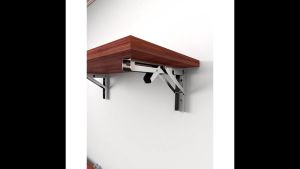 Bộ 2 bản lề gập thông minh chữ K chất liệu inox - Giá đỡke đỡ gập chịu lực 85kg-Chiều dài 20 đến 35cm-NIEVE