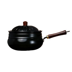 หม้อตั้งเต้าหู้แบบย้อนยุค หม้อต้มแกง หม้อต้มซุป หม้อผัดหน้าร้อน หม้อเหล็กอเนกประสงค์ ความหนา ด้านล่างแบน สำหรับใช้ในครัวเรือน