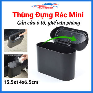 Thùng đựng rác mini gắn cửa xe ô tô ghế sau văn phòng nhỏ gọn tiện lợi