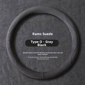 Dirt-Resistant Breathable Sweat-Absorbent Suede Steering Wheel Cover