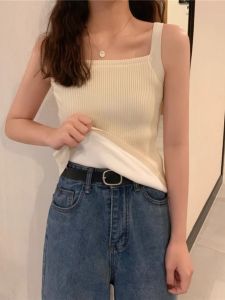 chaqi | เสื้อกั๊กถักแบบมีฮู้ดหนาสำหรับผู้หญิงในฤดูใบไม้ร่วงและฤดูหนาว เสื้อชั้นในแขนกุดแบบสวมหัว ทรงเข้ารูป ทรงเข้ารูป สไตล์ทำงาน