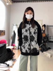 American Style Hooded Jacket Womens Spring Autumn New Street Loose High Street Style Black Zipper Couples Jacket Trendy Top