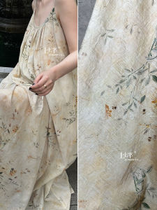 ผ้าปักลายดอกไม้และสัตว์ปีกผ้าไหมลายหมึกผ้าไหมลินินฤดูใบไม้ผลิและฤดูร้อนผ้าชั้นในสไตล์จีนดีไซเนอร์