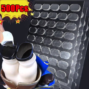 500/300/100Pcs Double -sided Glue Pads Adhesive Sticker for Blind Box / Landscape Doll Foot Fixed Glue / Traceless Transparent Seamless Patch for DIY Ornamental Dolls