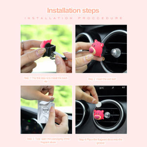 รถน้ำหอมปรับอากาศมิคกี้มินนี่สเตลลู2ชิ้นช่องลมในรถของตกแต่งน้ำมันหอมระเหย