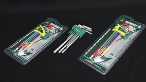 Bộ Lục Giác Đầu Bi Sắc Màu 9 Món Dài Ngắn Lục Lăng Đầu Bi W9921B W9921A Wynns Thép CR-V chuyên dùng để vặn tháo lắp bulong ốc vít đầu lục giác