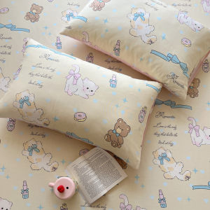 Violet | Cotton Cartoon Printed Pillowcase for Dorms 40s