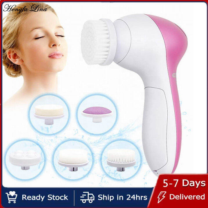 Hengfa Lina Electric 5 In 1 Facial Brush Facial Massage Spa Skin ...