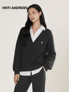 Large V-Neck Loose Womens Hoodie 330g