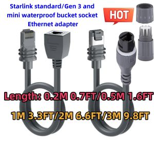 Gen3 Ethernet Extender Adapter Starlink Satellite V3 Shielded SPX to RJ45 Rectangular Satellite Converter Cable Connector Cat5E