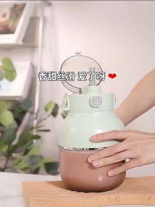 ที่คั้นน้ำส้มแบบพกพาความจุขนาดใหญ่-เครื่องปั่นน้ำผลไม้มือเดียวขนาดเล็กและถ้วยรางวัลกีฬาแบบพกพาสำหรับสมูทตี้และสมูทตี้