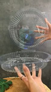 Mika Bolu Bulat 18 Isi 50 Pcs / Mika Chiffon 18 / Mika Bolu Sifon Bulat Murah/Wadah Roti Bolu Tebal Murah FREE BUBBLE WRAP