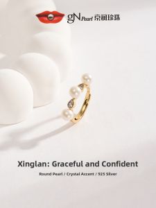 New Design S925 Silver Freshwater Pearl Ring 5-6mm