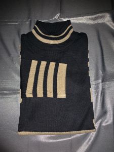 NOVIA KNIT STRIPE//TURTLENECK RAJUT//BLOUSE//ATASAN RAJUT WANITA//KERAH TINGGI