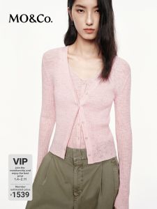 MO&Co. | Linen Texture Knit Cardigan Set