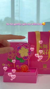 Chiang Heng 999.9 Gold Rich Flower Spinning Standee - PG0062