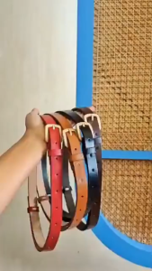 TP-KL006 Ikat Pinggang Wanita Model Klasik Ikat Pinggang Kulit Premium Korea Look