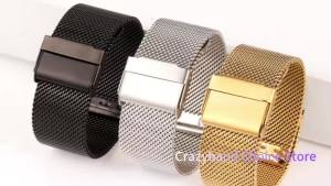 Milanese Watchband 12mm 13mm 14mm 17mm 18mm 19mm 20mm 22mm 24mm Universal Stainless Steel Metal Watch Band Strap Bracelet Belts