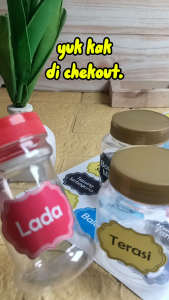toples bumbu dapur jar kotak 200ml gratis stiker