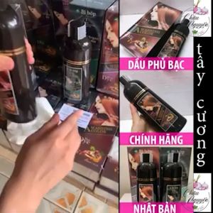 Dầu gội phủ bạc Bibop chính hãng Nhật Bản 500ml Thành phần nhân sâm tự nhiên giúp đen tóc nâu tóc