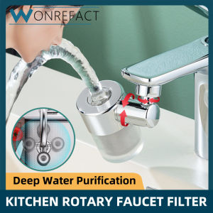 Tap Water Filter 720° Rotating Splash Proof Faucet Extender Copper Universal Fit  Water Saver Adapter Sink Aerator Purifier