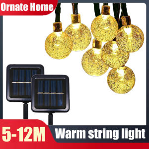 5/6.5/9.5/12 Meters Solar Color Warm String light Outdoor Waterproof 20/30/50100 LED Christmas Crystal Ball for Patio bulb Lights With Solar Panel