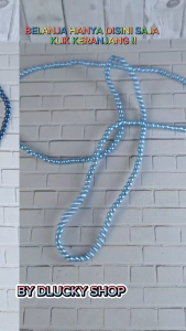 mutiara berat sintetis manik mote lubang tembus meronce renteng 3 mm