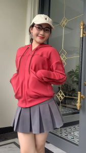 Áo Khoác Nữ PGF Viền 2 Sọc [ 2 TÚI NGOÀI 4 TÚI TRONG  TAY XỎ NGÓN NÓN TO 2 LỚP ] Vải Thun Gân Co Giãn 2 Chiều Thoáng mát