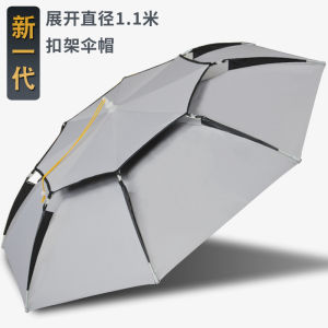 2024 New Fishing Umbrella Cap Headwear Double Layer Breathable Three Fold Large Professional Ultra Light Sun Protection