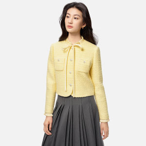 Koradior | Autumn New Sparkle Embroidery Elegant Wool Blended Yarn Coat