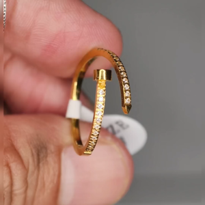 Cincin Titanium Steel Anti Karat & Luntur 3 Warna Gold Rose Gold Silver | Cincin Paku Diamond Look Adjustable Open Ring Korea Fashion