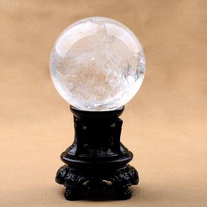 Natural White Crystal Ball Decoration Pure Rough Stone Polished Gift Crystal Gourd Decoration Living Room Entrance Mascot