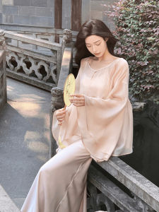 Áo Khoác Che Nắng Mềm Mại Thời Trang Mùa Hè Mới Cho Nữ Áo Khoác Ngoài Tay Dài Bằng Vải Voan Mỏng Có Dây Đeo Cổ Chữ V