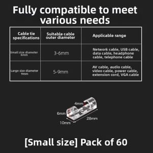 Self Adhesive Cable Organizer Wire Manager No Drilling Wall Mounted Cable Clamp Invisible Fixation Data Cable Storage Cable Hider Raceway for Home Office Use