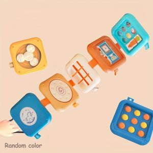 Đồ chơi hình khối bận rộn cảm giác tương tác cho trẻ mới biết đi với các hoạt động phát triển kỹ năng vận động tinh và các trò chơi khám phá-Lý tưởng cho giáo dục sớm du lịch và đồ chơi giáo dục