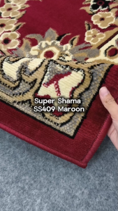 SUPER SHAMA Karpet Lantai 100x150 SS409 MAROON