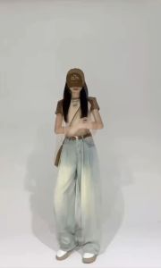 กางเกงยีนส์แฟชั้นใหม่ 2024 💖 เอวสูง ขากระบอกใหญ่ วินเทจ ทรงสวย🌼 มีครบไซส์ S-XL กางเกงยีนส์สำหรับสาวๆ ใส่สบาย ทรงสวยสุดๆ 💥จัดส่งในไทย💥