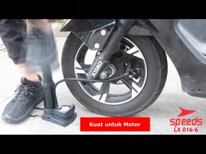016-6 SPEEDS Pompa Ban Mini Foot Pump Portable High Pressure Pompa Angin Kaki Untuk ban mobil