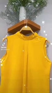 Áo Kiểu Nữ Cổ Tròn Tay Sát Nách Dễ Thương Vải Manggo Cao Cấp Siêu Đẹp