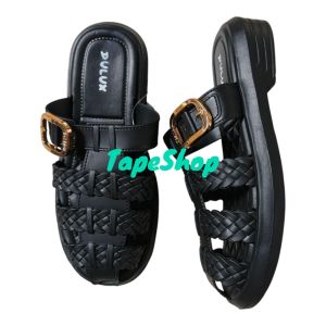 TS Sandal Selop Bustong Cewek Dewasa Terbaru Size 35-40 Kekinian 676B Anti Slip Sendal Karet Wanita Shoes