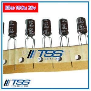 2pcs Elko 100u 25v / 100uf 25volt Kualitas Baik COD