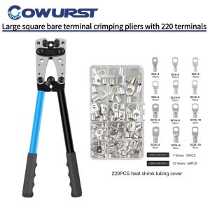 Large Wire Lug Terminal Crimping Pliers Peekable HX-50B Crimping Range 6-50mm² Durable Hand Tool for Electrical Wiring