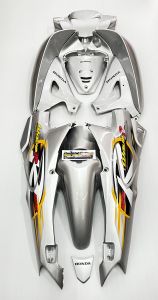 ชุดสีรถเวฟ125R-2004 สีเทา พร้อมสติ๊กเกอร์ งานABS