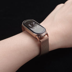 Mi Band 9 8 7 6 5 4 3 Strap Metal Mesh Stainless Steel Small Wrist Bracelet Band For Xiaomi Mi Band 9 8 Smart Watch Girls Women