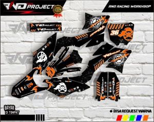 DECAL STICKER KLX D-Tracker fullbody bisa custom nama dan nomor (bisa di aplikasikan ke semua jenis motor Supermoto)