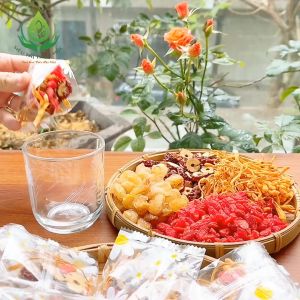 ✅[CHÍNH HÃNG] Trà Đông Trùng Hạ Thảo Tứ Vị Thảo Mộc Đẹp Mịn Da Bồi Bổ Sức Khỏe